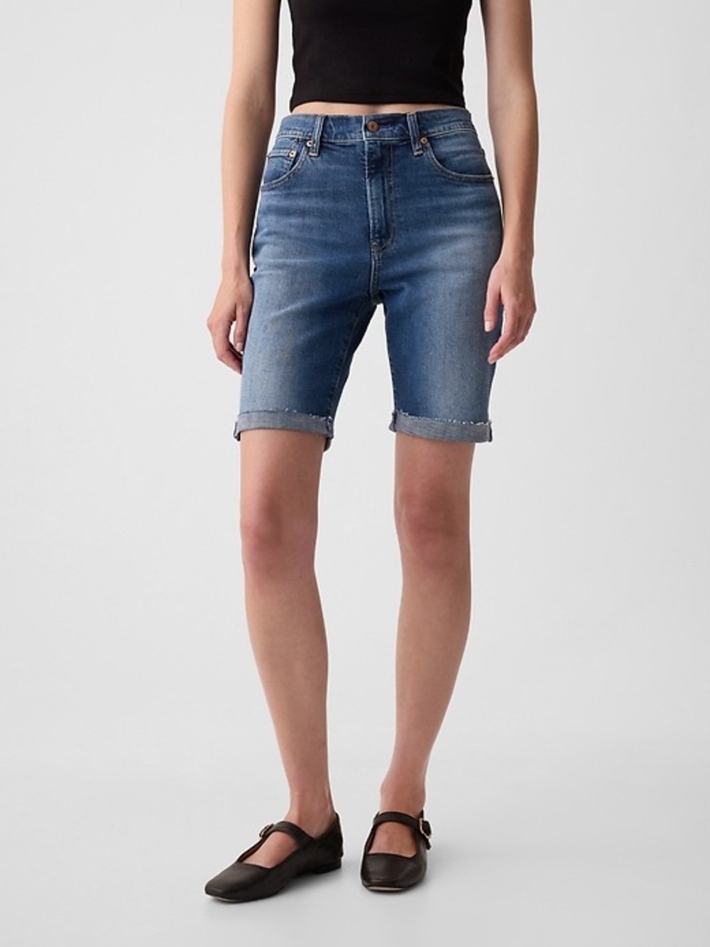 GAP High Rise Denim Bermuda Shorts 29/8R